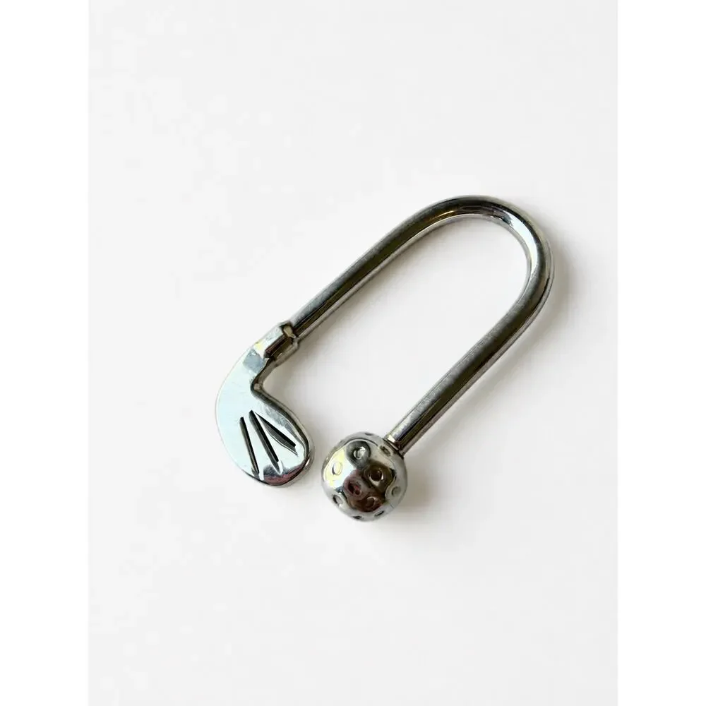 Sterling Silver 925 Golf Key Ring Screw-Off Golf Ball Keychain Vintage Golfcore